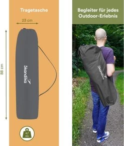 Skandika Moonchair Sirkka – Campingstoelen – Klapstoel – Vouwstoel – Kampeerstoel - Grote, Comfortabele, Campingstoel Opvouwbaar, Gepolsterd, Koelvak, Drinkhouder, Draaggreep En Draagtas, Antislipvoetjes - Max. 150 Kg – Zwart/grijs -Outdoor Camping Shop 1022x1200