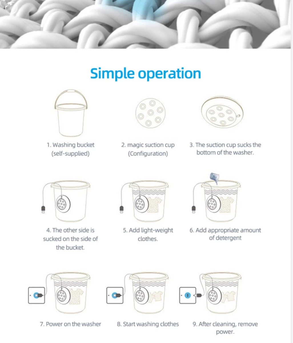 Mini Wasmachine Deluxe - Camping Accessoires - 2KG Wascapaciteit - Inclusief Afstandsbediening 6 Mini Wasmachine Deluxe - Camping Accessoires - 2KG Wascapaciteit - Inclusief Afstandsbediening - Afbeelding 4