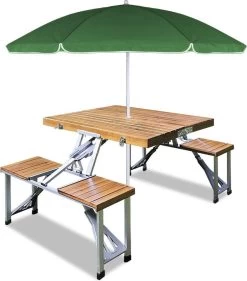 Merkloos Deuba Picknicktafel Campingtafel - Opvouwbaar Voor 4 Personen - Hout En Aluminium -Outdoor Camping Shop 1053x1200 1