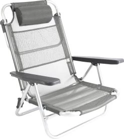 Bo-Camp Beach Chair - Monaco - Aluminium - Grijs
