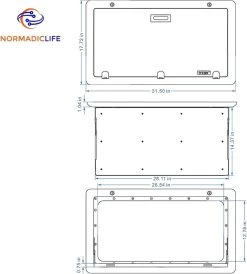 Merkloos NormadicLife® - Outdoor – Opklapbare Tafel - Eettafel – Tafel Voor Buitenkeuken - Caravan – Camper – Picknicktafel - Ingebouwd Ledlicht – Wit -Outdoor Camping Shop 1081x1200