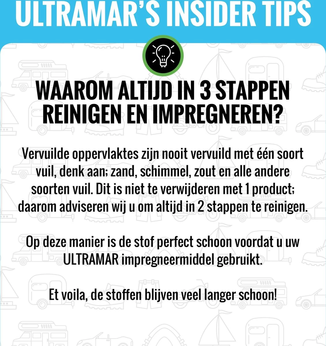 Ultramar - Sprayhood & Tent Shampoo - 1L - Tentdoekreiniger - Voor Bootkap, Tent, Cabriodak, Zonwering - Tentonderhoud - Bootonderhoud - Schoonmaakmiddel 5 Ultramar - Sprayhood & Tent Shampoo - 1L - Tentdoekreiniger - Voor Bootkap, Tent, Cabriodak, Zonwering - Tentonderhoud - Bootonderhoud - Schoonmaakmiddel - Afbeelding 3