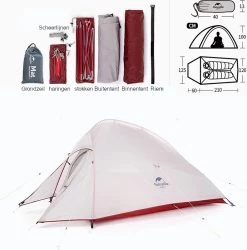 Naturehike® Cloud Up 2 Upgraded - 2 Persoons Tent - Lichtgewicht Tent - Incl. Grondzeil - 20D 4000MM - Outdoor - Waterdicht - Hiking & Wandelen 20 Naturehike® Cloud Up 2 Upgraded - 2 Persoons Tent - Lichtgewicht Tent - Incl. Grondzeil - 20D 4000MM - Outdoor - Waterdicht - Hiking & Wandelen -Outdoor Camping Shop 1185x1200 3