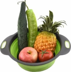 Merkloos Inklapbare Vergiet - Opvouwbaar - Groot - Blauw - Siliconen -Outdoor Camping Shop 1186x1200 7