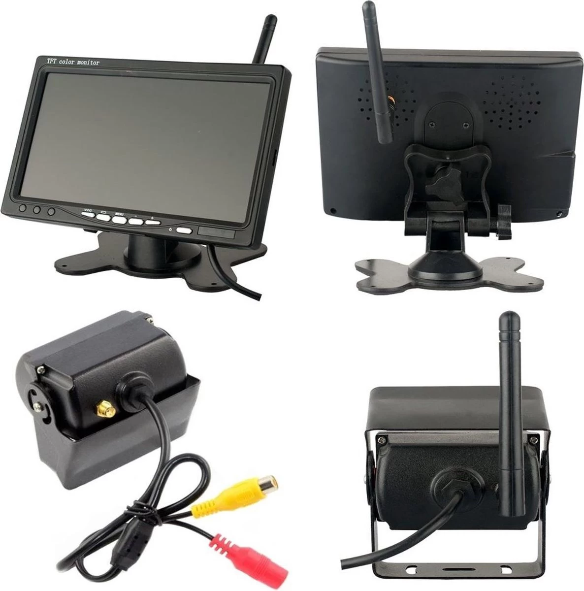 Strex Draadloze Achteruitrijcamera Met 2 Camera's - 7” Scherm - Nachtzicht 18LED 15m 12 Strex Draadloze Achteruitrijcamera Met 2 Camera's - 7” Scherm - Nachtzicht 18LED 15m - Afbeelding 10