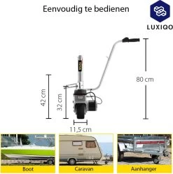 Luxiqo® Elektrisch Neuswiel – Gemotoriseerd Neuswiel – Caravan Mover – Neuswiel Mover – Caravan Neuswiel – Trailer Verplaatser – Elektrische Aanhanger – 350 W – Tot 2270 KG -Outdoor Camping Shop 1189x1200 6