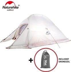 Cloud Up 2 Upgraded - 4 Seizoenen - Naturehike® - Tent 2 Persoons - Lichtgewicht Tent - Incl. Gratis Grondzeil - 20D 4000MM - Waterdicht - Winter & Sneeuw
