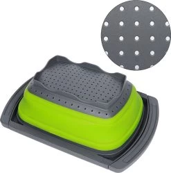Buxibo - 3-Delige Keuken Vergiet Set Inklapbaar Groen/Grijs -Outdoor Camping Shop 1191x1200 3