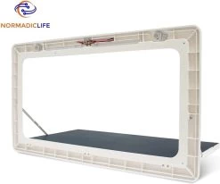 Merkloos NormadicLife® - Outdoor – Opklapbare Tafel - Eettafel – Tafel Voor Buitenkeuken - Caravan – Camper – Picknicktafel - Ingebouwd Ledlicht – Wit -Outdoor Camping Shop 1200x1002