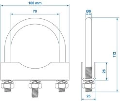 PROPLUS Pro Plus U-Beugel 60/70 Mm Voor Neuswielklem - 2 Stuks 15 PROPLUS Pro Plus U-Beugel 60/70 Mm Voor Neuswielklem - 2 Stuks -Outdoor Camping Shop 1200x1017