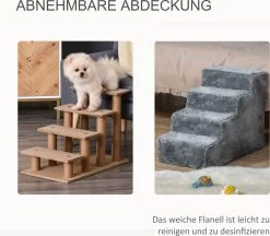 PawHut Huisdierentrap Hondentrap Met 4 Treden Kattentrap Met Afneembare Pluchen Hoes D06-091 23 PawHut Huisdierentrap Hondentrap Met 4 Treden Kattentrap Met Afneembare Pluchen Hoes D06-091 -Outdoor Camping Shop 1200x1047 6
