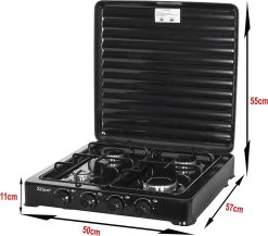 Zilan - Gas Kooktoestel 4 Pits - Campingkooktoestel - Gaskookplaat - Zwart -Outdoor Camping Shop 1200x1052 1