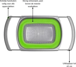 Buxibo - 3-Delige Keuken Vergiet Set Inklapbaar Groen/Grijs -Outdoor Camping Shop 1200x1056 3