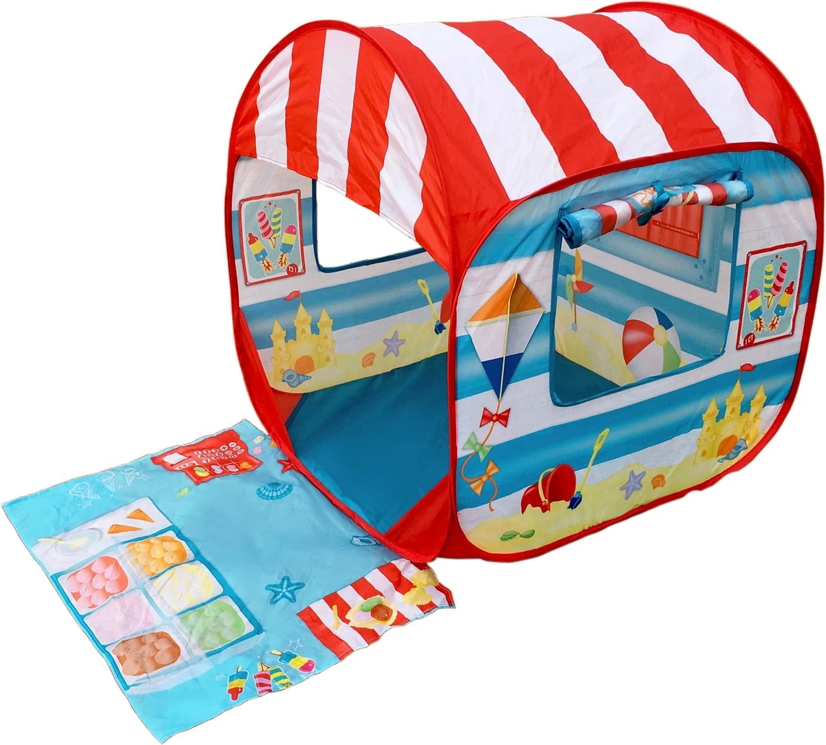 Pop-Up Strandtent: Beach Hut - Speeltent 4 Pop-Up Strandtent: Beach Hut - Speeltent - Afbeelding 2