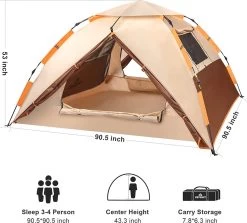Merkloos Kamping Tent / Absolutely Waterproof, Lightweight Camping Tent With - Tent Ideal For Camping In The Garden, Dome Tent, -Outdoor Camping Shop 1200x1083 3