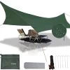 Merkloos BRGOOD Tarps - Shelter - Rechthoek - 240*220cm - Waterdicht - Met Scheerlijnen En Haringen - Geen Stokken - Voor Kamperen - Groen -Outdoor Camping Shop 1200x1098 2