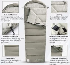 Naturehike® Slaapzak Katoen - 6 Tot 1 Graden - Slaapzakken Volwassenen - 220*80cm - 4 Seizoenen Slaapzak Lente, Zomer, Herfst & Winter - Lichtgewicht & Waterdicht 21 Naturehike® Slaapzak Katoen - 6 Tot 1 Graden - Slaapzakken Volwassenen - 220*80cm - 4 Seizoenen Slaapzak Lente, Zomer, Herfst & Winter - Lichtgewicht & Waterdicht -Outdoor Camping Shop 1200x1106