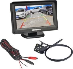 Procar® ARC1 HD Parking Achteruitrijcamera + 4,3-inch TFT LCD Monitor - Zwart