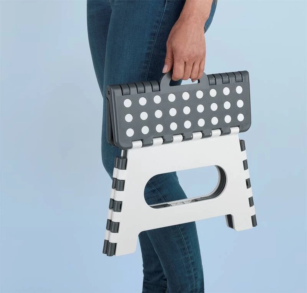 WENKO Secura Opklapbaar Krukje, Belastbaar Tot 350 Kg 4 WENKO Secura Opklapbaar Krukje, Belastbaar Tot 350 Kg - Afbeelding 2