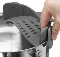 SensaHome- Siliconen Vergiet - Keuken Afgietdeksel - Afgiethulp - Siliconen - BPA Vrij - Grijs -Outdoor Camping Shop 1200x1144 5