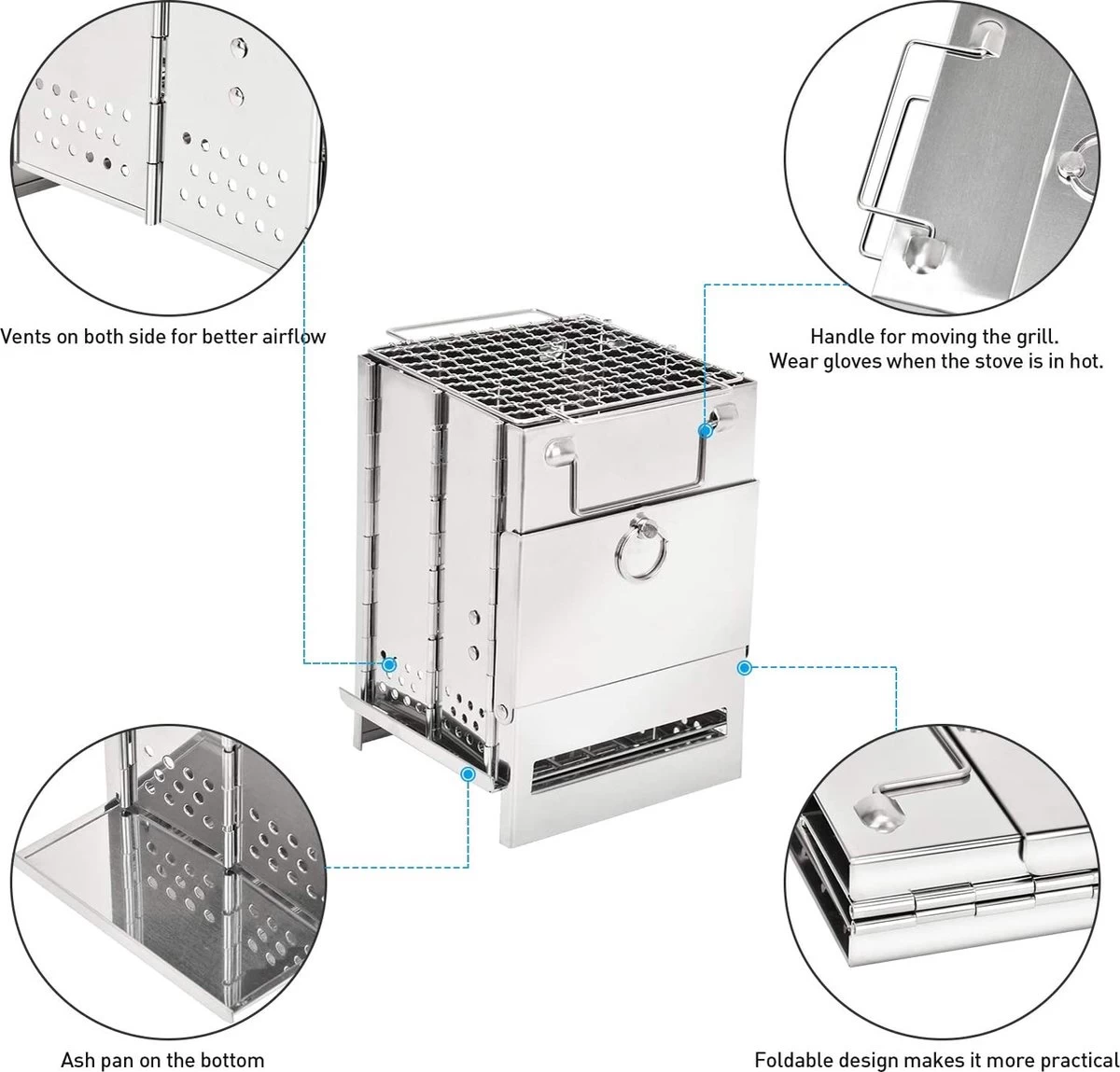 House Of Husk Draagbaar Houtkachel Voor Kamperen - Klein Camping Oven - Kampeer Kachel - Camping Kooktoestel - Camping Accessoires 5 House Of Husk Draagbaar Houtkachel Voor Kamperen - Klein Camping Oven - Kampeer Kachel - Camping Kooktoestel - Camping Accessoires - Afbeelding 3