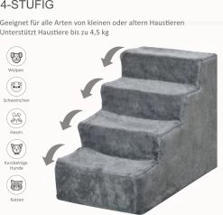 PawHut Huisdierentrap Hondentrap Met 4 Treden Kattentrap Met Afneembare Pluchen Hoes D06-091 16 PawHut Huisdierentrap Hondentrap Met 4 Treden Kattentrap Met Afneembare Pluchen Hoes D06-091 -Outdoor Camping Shop 1200x1154 1