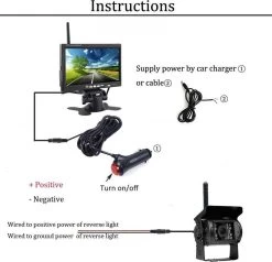 BrandWay Draadloze Auto Achteruitrijcamera Set Met Nachtzicht En 7 Inch Scherm - Achteruitrij Camera Draadloos Voor Auto / Camper / Caravan / Vrachtwagen / Landbouw -Outdoor Camping Shop 1200x1154