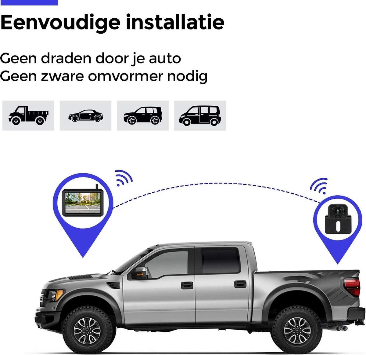 Nince ARC1 Draadloze Achteruitrijcamera Draadloos 2022 Model - 5 Inch Digitale Achteruit Rijcamera Met IR Nachtzicht - 2 Kanaals 11 Nince ARC1 Draadloze Achteruitrijcamera Draadloos 2022 Model - 5 Inch Digitale Achteruit Rijcamera Met IR Nachtzicht - 2 Kanaals - Afbeelding 9