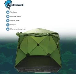 FisherPro WildLand Tent –comfortabele Vistent – Handige Strandtent – Compacte Festival Tent - Uitbreid Mogelijkheden Met Stormcover - Geschikt Voor 2 Personen -Outdoor Camping Shop 1200x1164 6