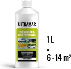 Ultramar - Sprayhood & Tent Protector 1L - Impregneermiddel Voor Bootkap, Tent, Cabriodak - Maakt Waterdicht En Geeft Extra Bescherming -Outdoor Camping Shop 1200x1166 11
