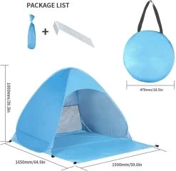 IGOODS Pop-up Tent - 2/3-Persoons - Blauw 14 IGOODS Pop-up Tent - 2/3-Persoons - Blauw -Outdoor Camping Shop 1200x1168 5