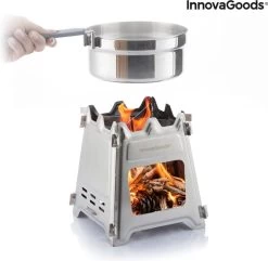 Innovagoods INKLAPBARE STALEN CAMPINGOVEN FLAMET - Camping Oven - Mini Oven - Camping Oventje - Oventje Camping - Mini Oven Vrijstaand - Mini Oventje -Outdoor Camping Shop 1200x1169