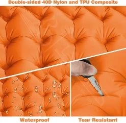 LVNRIDS Isomat, Zelfopblazend, Ultralicht, Luchtmatras, Camping, Zelfopblaasbaar, Opblaasbaar Matras, 3,9 Inch Dik, Met Voetperspomp En Kussen, Voor Camping, Reizen, Outdoor, Wandelen, Strand, Oranje -Outdoor Camping Shop 1200x1170 3