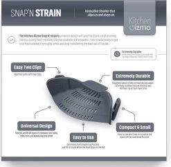 SensaHome- Siliconen Vergiet - Keuken Afgietdeksel - Afgiethulp - Siliconen - BPA Vrij - Grijs -Outdoor Camping Shop 1200x1171