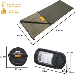 Dutch Mountains Slaapzak Vlieland XL - Grote Katoenen 210 X 80cm Lichtgewicht - Incl. Tasje En Tochtstrip -Comfortzone: 5-8 Graden- -Outdoor Camping Shop 1200x1178