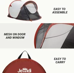 JEMIDI Tweepersoons Pop-up Tent - Opgooitent, Werptent Voor 2 Personen - Ideaal Als Festivaltent Of Kampeertent - Verschillende Kleuren -Outdoor Camping Shop 1200x1179 5