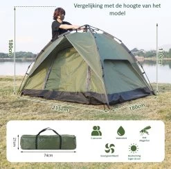 Sens Design Pop Up Tent - Tent - 2-3 Personen -Outdoor Camping Shop 1200x1180 7