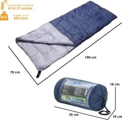 Slaapzak Envelop Dekenmodel - Zomer - 190cm X 70cm - Met Hoes -Outdoor Camping Shop 1200x1181