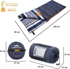 Dutch Mountains Slaapzak Goeree XL - Extra Groot 220x90cm - Katoenen Binnenkant - Aanritsbaar - Tochtstrip En Compressiehoes -Outdoor Camping Shop 1200x1182 1