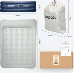 LifeGoods Luchtbed - 2 Persoons - Met Ingebouwde Pomp - Incl. Draagtas En Reparatiekit -Outdoor Camping Shop 1200x1184 4