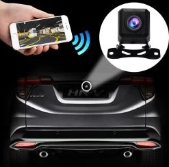 Merkloos Auto WiFi Draadloze Achteruitrijcamera Back-up Achteruitrijcamera Groothoek Blind Spot Camera