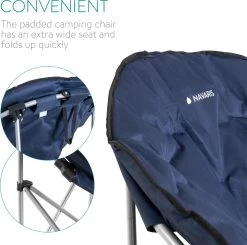 Navaris Klapstoel Met Draagtas - Campingstoel - Draagbare Stoel Voor Kamperen, Festivals En Vissen - Strandstoel - Inklapbaar - Donkerblauw -Outdoor Camping Shop 1200x1188