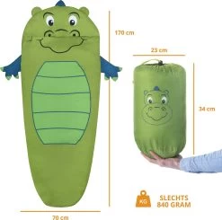 Dutch Mountains Kinderslaapzak Nijlpaard - 170 X 70cm Polyester - Zacht Lichtgewicht – Opberghoes -Outdoor Camping Shop 1200x1190