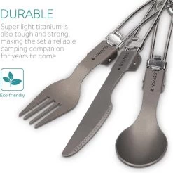 Navaris Campingbestek Van Titanium - Set Met Vork, Mes En Lepel - Inklapbaar - Bestekset Voor Onderweg - Inclusief Karabijnhaak En Bewaarzakje -Outdoor Camping Shop 1200x1195 6
