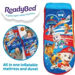 Paw Patrol Junior ReadyBed-2 In 1 Kids Sleeping Inflatable Air Bed In A Bag With A Pump, Polyester, Single -Outdoor Camping Shop 1200x1199