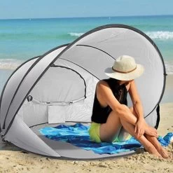 Deryan Luxe Pop Up Strandtent XXL - Anti-UV 50+ - Zilver -Outdoor Camping Shop 1200x1200 1005