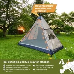 Skandika Tipi Kotona Air Opblaasbare Tent – Opblaasbare Tenten - 4 Persoons Tipi Tent – Tenten - Campingtent – Ingenaaide Tentvloer – Muggengaas – 260 Cm Stahoogte – 490 X 370 X 260 (L X B X H) – Outdoor, Camping, Tuin – Luchttent - Kamperen - Beige -Outdoor Camping Shop 1200x1200 1026