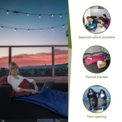 Skandika Dundee Flannel-L Slaapzak – Mummmieslaapzakken – Slaapzakken Volwassen - Maat M – Unisex - Katoen, Luxe Kwaliteit, Dubbele Slaapzak, 3 Seizoenen, Tot -20°C - 220 X 80 Cm - Outdoor Kampeerslaapzak – Ritssluiting Links - Zwart/blauw -Outdoor Camping Shop 1200x1200 224