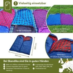 Skandika Dundee Flannel-R Slaapzak – Slaapzakken – Slaapzakken Volwassen - Maat M – Unisex - Katoen, Luxe Kwaliteit, Dubbele Slaapzak, 3 Seizoenen, Tot -20°C - 220 X 80 Cm - Outdoor Kampeerslaapzak – Ritssluiting Rechts - Grijs/geel -Outdoor Camping Shop 1200x1200 236