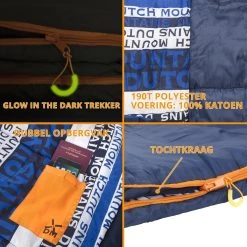Dutch Mountains Slaapzak Goeree XL - Kussen 25x15cm - 220x90cm Katoenen Slaapzak - Tochtstrip -Outdoor Camping Shop 1200x1200 255